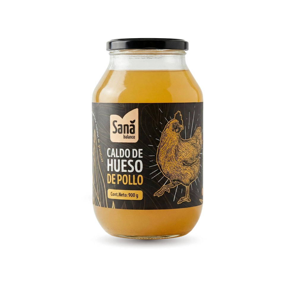 Frasco de caldo de hueso de pollo de Sana Balance®