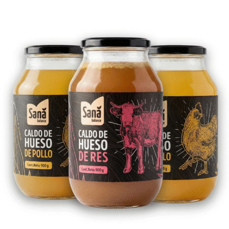 Pack mix de caldos de hueso Sana Balance – pollo y res 900 g